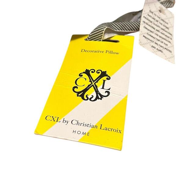 Christian LaCroix Square Black Pink White Skull Floral Pillow Accent Skeleton - Picture 2 of 5